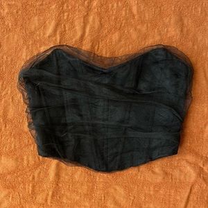 Black Corset Top With Tulles